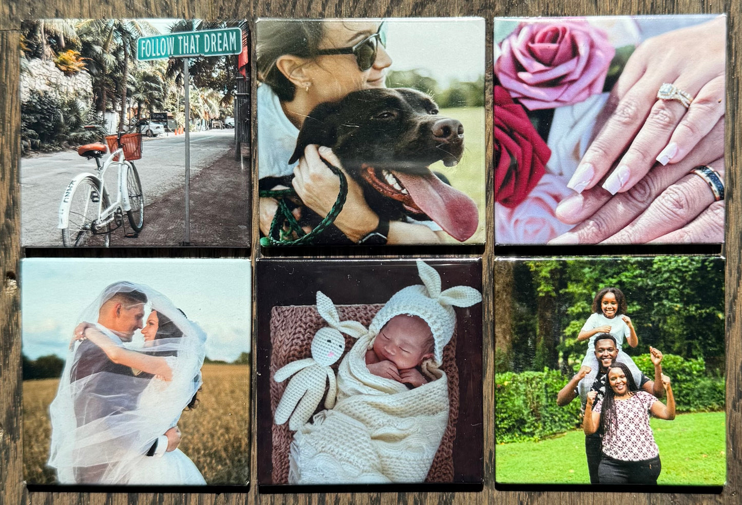 Set of 6 Photo Magnets